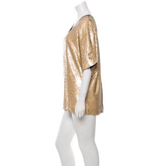 RACHEL ZOE Short Sleeve Sequined Top - Picture 2 of 6